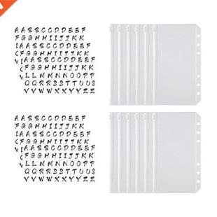 Set Zipper Binder Folde Holes Pockets 18Pcs Size