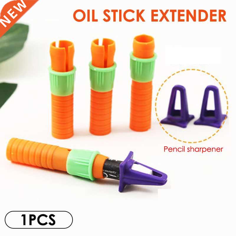 1pc Crayon Sharpener Plastic Crayon Pen Cap Crayon Stick Ext