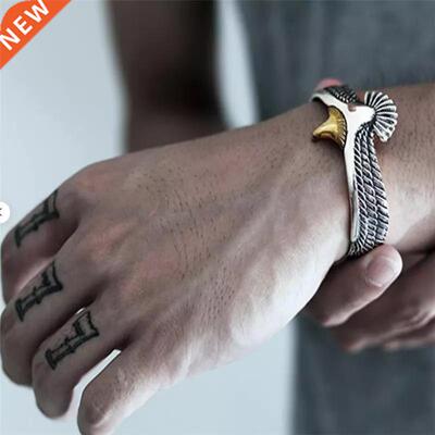 Viking Eagle Cuff Bracelet Valentines Day Gift for Boyfriend