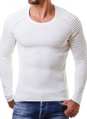 Men Casual Pullovers Spring/Autumn Sweater Slim Men O-Neck S