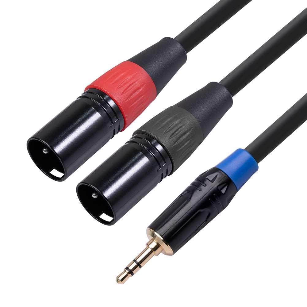 1.8m/3m/5m Audio Line 3.5mm Stereo Jack 1 to 2 Male to Dual