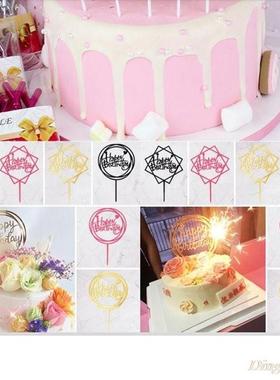 10Pcs/lot New Multi style Acrylic Hand Writing Happy Birthda