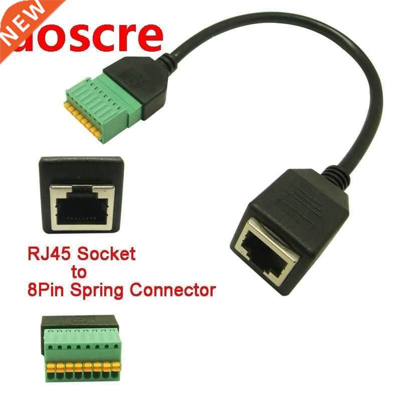 1pcs RJ45 female cable RJ45 8p8c plug to 8 pin terminal RJ4