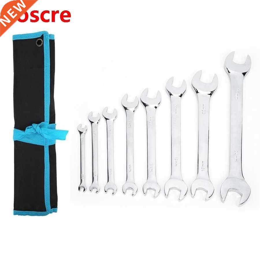 9pcs LJ-A002-5 45# Steel Double Open-End Wrench Kit Spanner