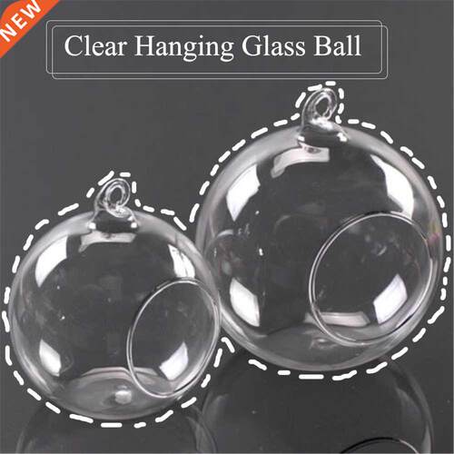 Clear Hangng Ball Creatve Glass Flowerpot Offce Garden De