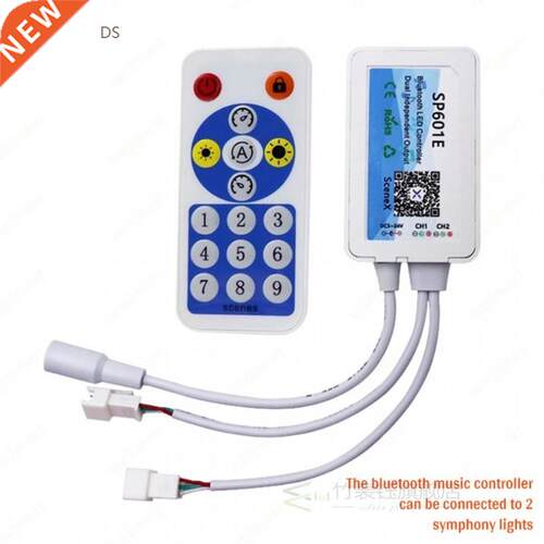 SP601E Dual Signal Output Bluetooth Music LED Controller DC5