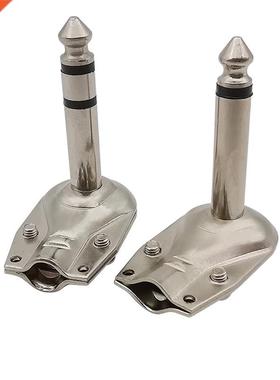 6.35mm Mono 2Pole / Stereo 3Pole Jack Plug Right Angle 90 De