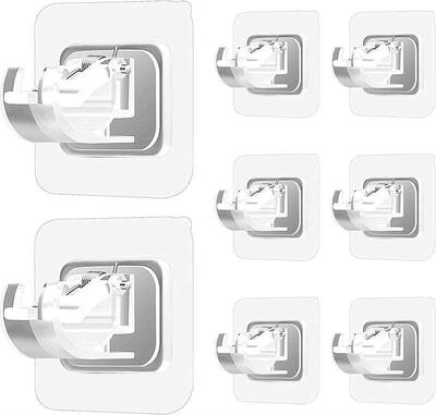 Wall Hooks Self Adhesive Curtain Rod Wall Brackets Hooks Str