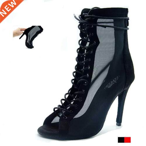 Women Dance Boots For Ladies High Heel Flannel Ballroom Mode