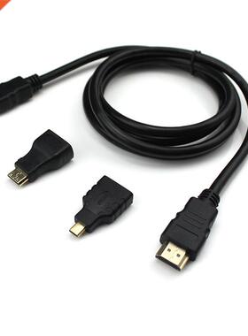 Full HD 3 in 1 male to male Mini HDMI Micro HDMI 1.5M Cable
