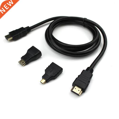 Full HD 3 in 1 male to male Mini HDMI Micro HDMI 1.5M Cable