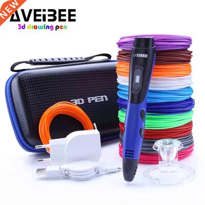 Blue 3D Printing Pen With PLA Plastic Refill 3 D Printer Dra