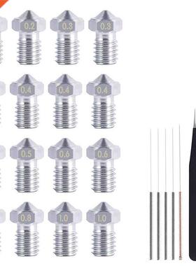 Stainless Steel V6 Nozzles with Hotend Print Head Cleaning K