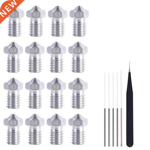 Stainless Steel V6 Nozzles with Hotend Print Head Cleaning K