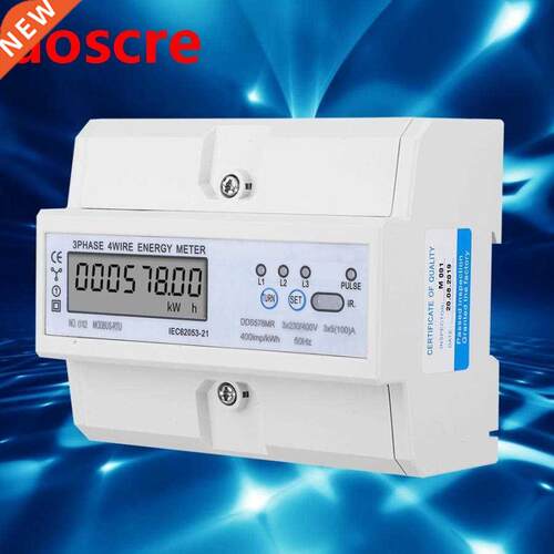 RS485 KWH Meter 3 Phase 4 Wire LCD Energy Meter with Voltage