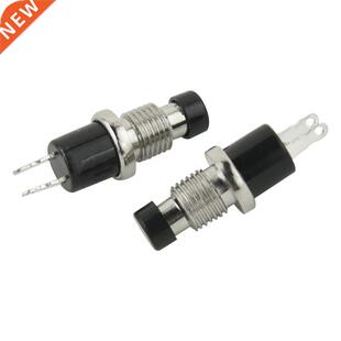 10Pcs 7mm Black 2Pins Mini Lockless Momentary ON/OFF Push Bu