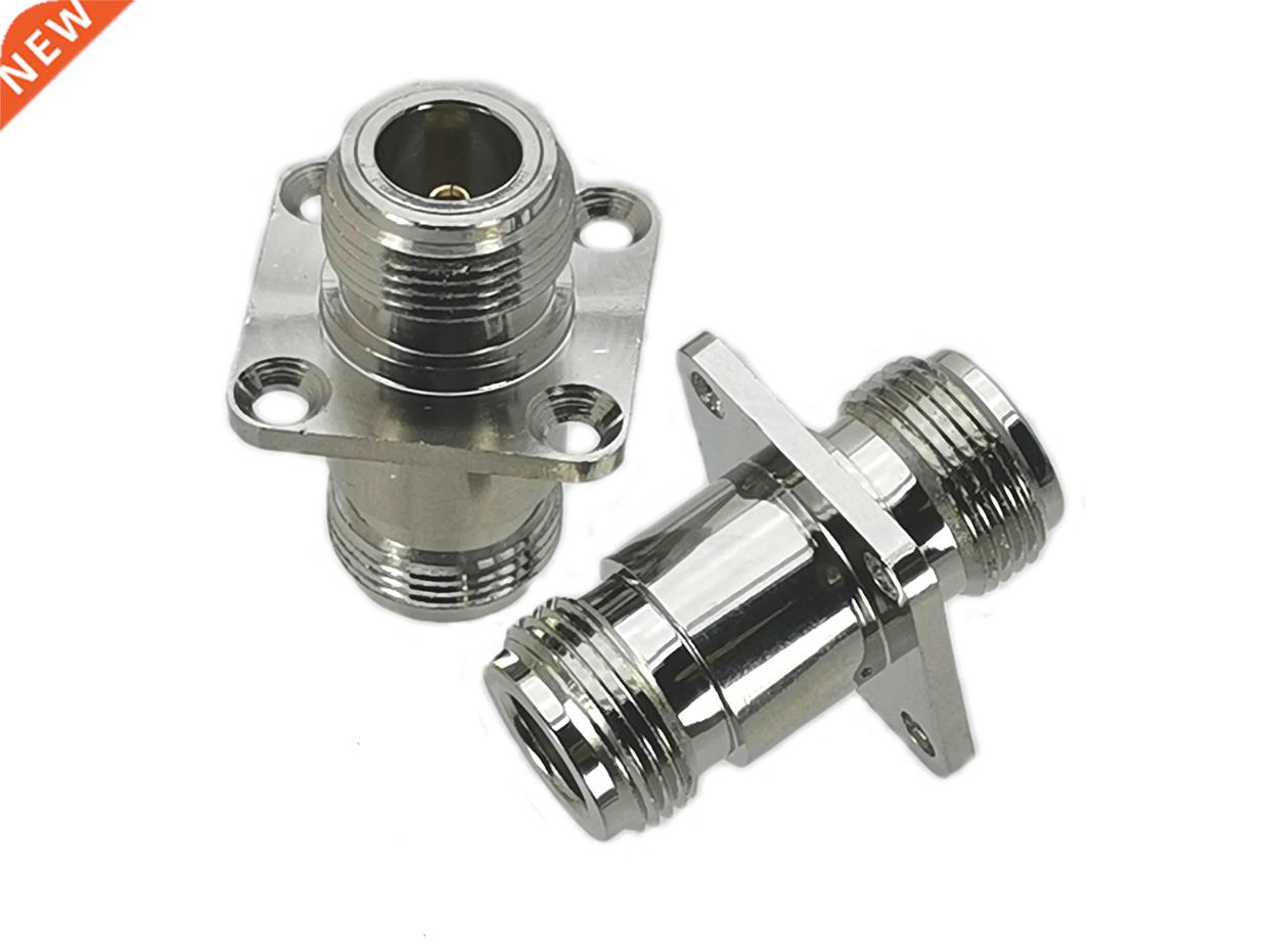 1Pcs N Female Jack to N Female Jack 4-Holes Flange RF Adapte