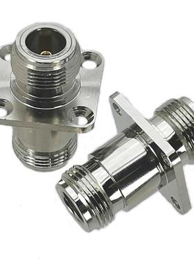 1Pcs N Female Jack to N Female Jack 4-Holes Flange RF Adapte
