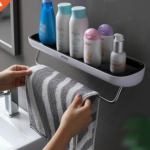 Bathroom Shower Shelf Wall Mounted Organizing Storage Plasti