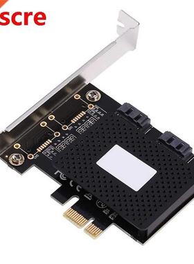 2Pcs Express to SATA.0 2-Port SATA III Controller Card Adap