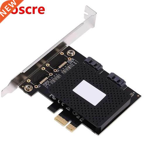 2Pcs Express to SATA.0 2-Port SATA III Controller Card Adap