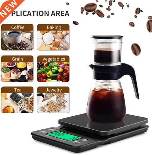 Household Drip Coffee Scale with Timer 0.1g High Precision E