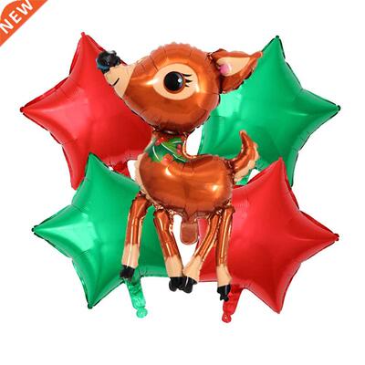 5pcs/set Santa Claus Balloons stand Christmas Snowman Ballon