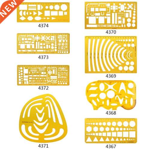 1pc K Resin Circles Squares Triangle Geometric Template Rule