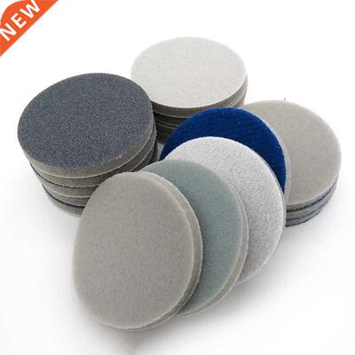 2 Inch 50mm Sponge Foam Sandpaper Disc Back Velvet Flocking