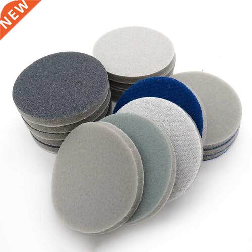 2 Inch 50mm Sponge Foam Sandpaper Disc Back Velvet Flocking