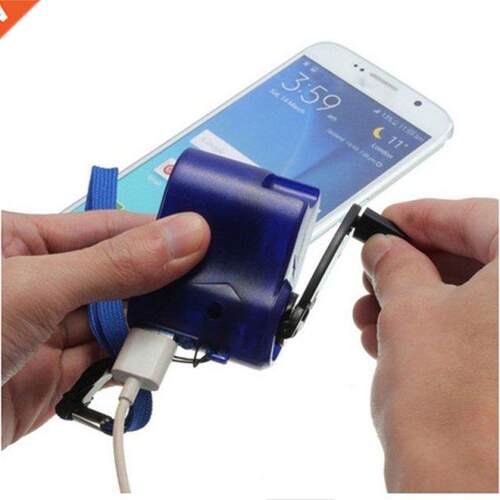 New Cell Phone Emergency Charger USB Crank Hand Manual Dynam