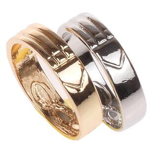 Unisex Stainless Steel Atlantis Rings Silver/gd Cors For