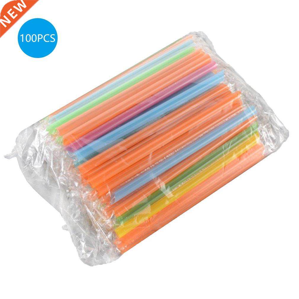 100Pcs Thick Disposable Straw PP Large Bottle Mouths Multipl