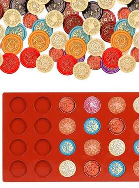Silicone Mat/Pad For Wax Seal Stamp Kit, 24-Cavity Wax Seali