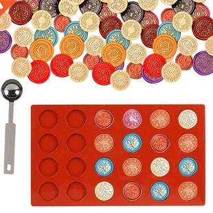 Silicone Mat/Pad For Wax Seal Stamp Kit, 24-Cavity Wax Seali