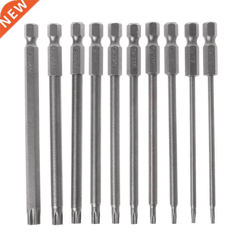 10Pcs/Set mm 1/4Inch Hex Shank Magnetic Head Torx Screwdr