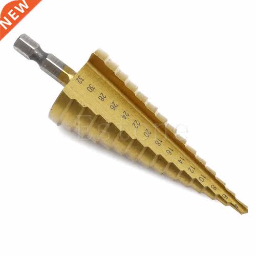 1Pc Titanium HSS Steel Step Drill Bit Hole Cutter Tool 4-32m