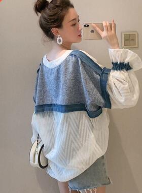 2020 New Spring Ladies Blouse Japanese Loose Sweet V-Neck La