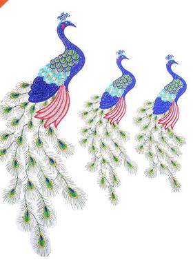 1pc  Sew Dress Cloth Decorate Colorful Sequins Peacock Em