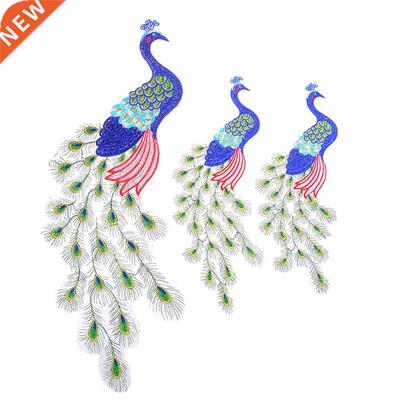 1pc  Sew Dress Cloth Decorate Colorful Sequins Peacock Em