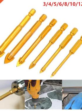 1/4 Inch Hex Shank Titanium Coating Ceramic Tile Glass Drill
