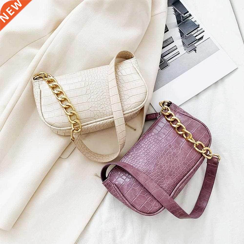 Small PU Leather Crocodile Pattern Shoulder Bags For Women