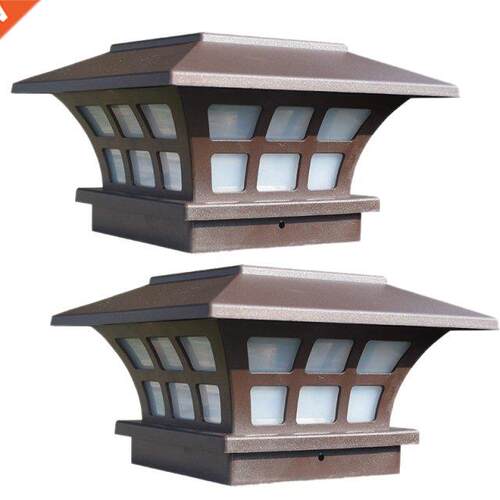 2Pack Solar Post Lights Waterproof Outdoor Cap Lights for Wo