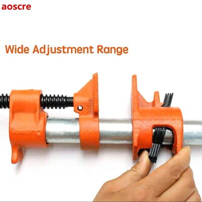 4 Packs 1/2'' Wood Gluing Pipe Clamp Set Heavy Duty Professi