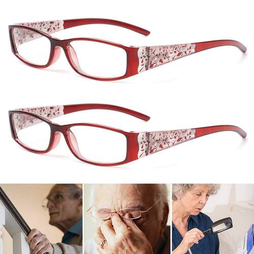 2021 Retro Women Resin Reading Glasses Anti-blue Light Presb