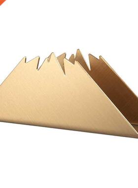 Gold Napkin Holder Modern Stainless Steel Cocktail Upright N