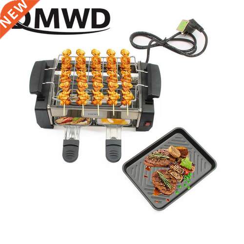 WD Smokeless Electric Rclette Grill Double Lyers Non-Sti