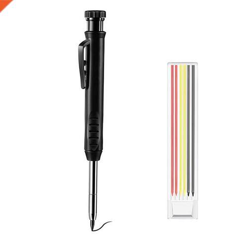 Solid Carpenter Pencil With Sharpener Deep Hole Mechanical