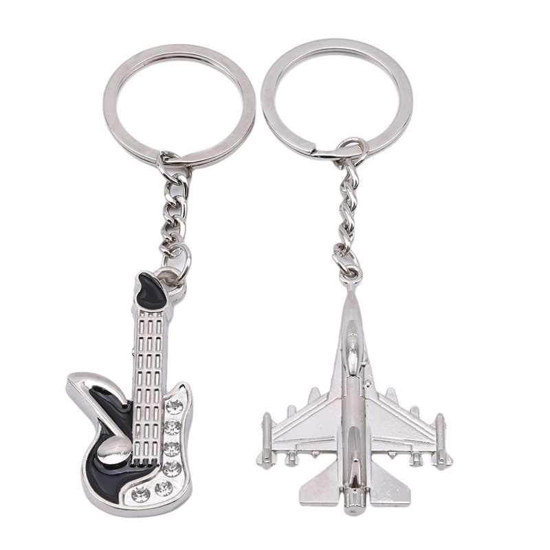 Airplane Guitars Car Keychain Metal Alloy Car Keychains Pend