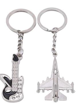 Airplane Guitars Car Keychain Metal Alloy Car Keychains Pend